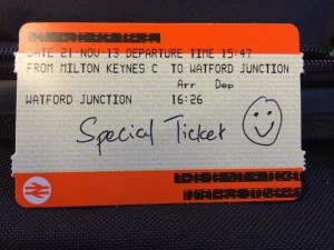 special train ticket