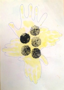 handprint sunflower