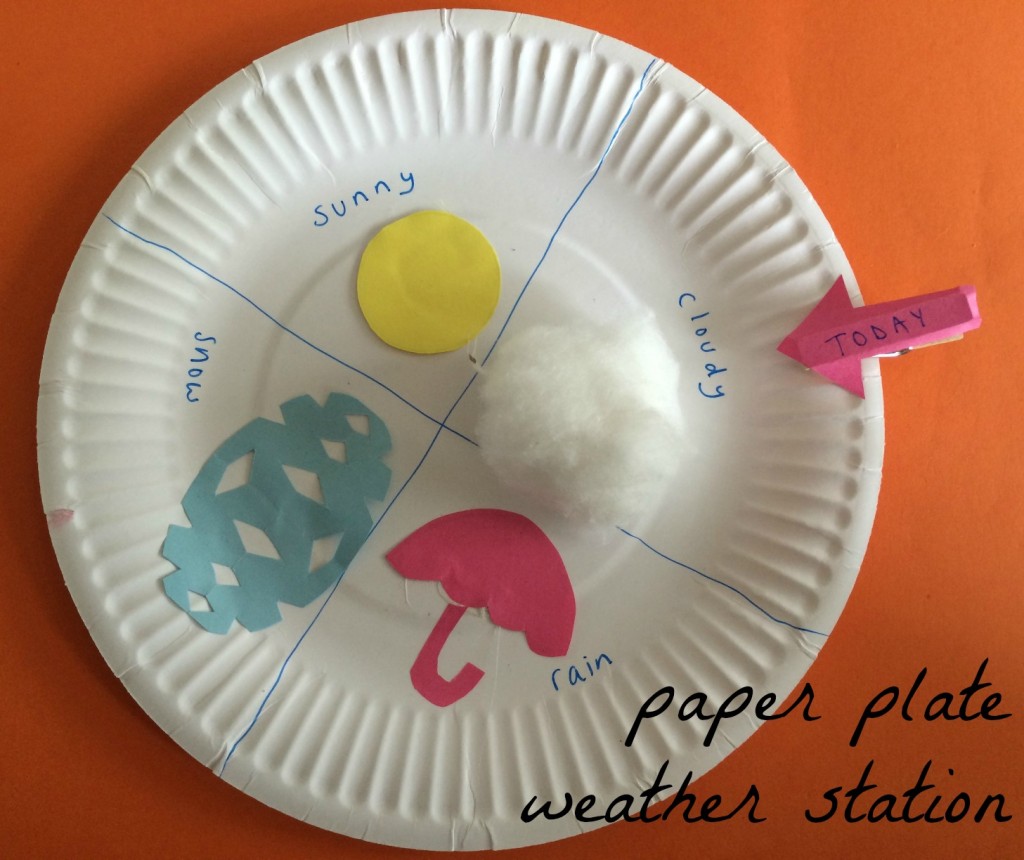 paper plate weather station