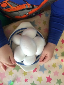 styrofoam egg craft 