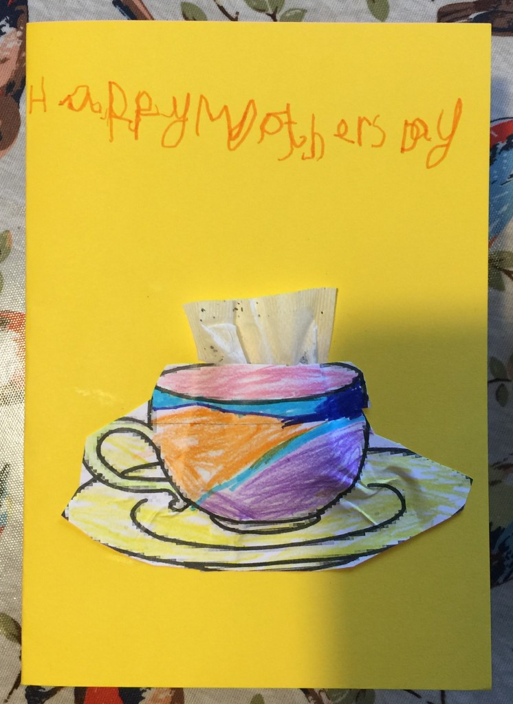 Mothers Day card with tea bag