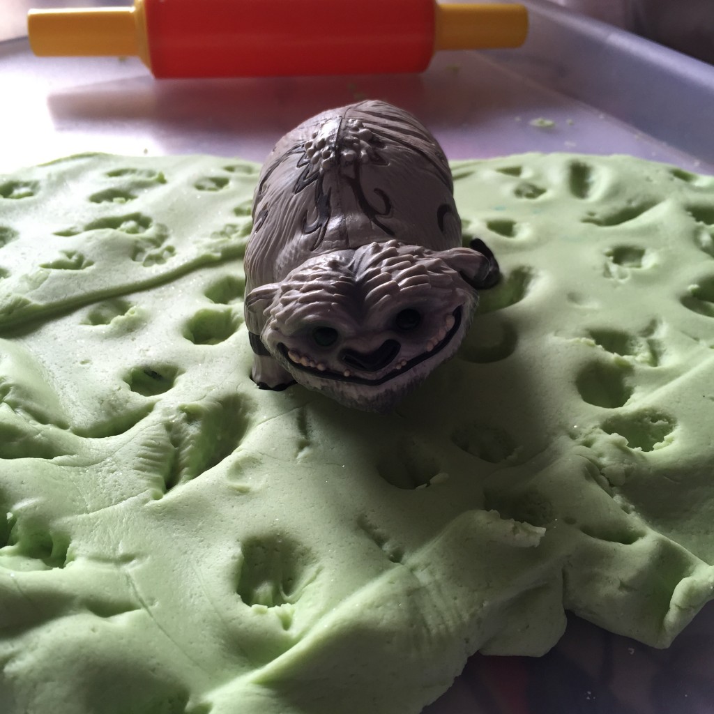 homemade Tinkerbell play dough