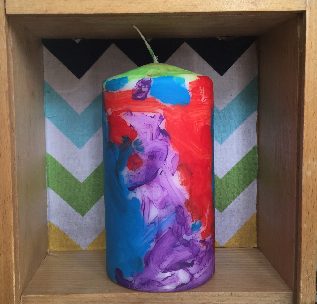painted candle kids craft for fathers day