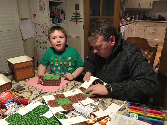crafting with Minecraft