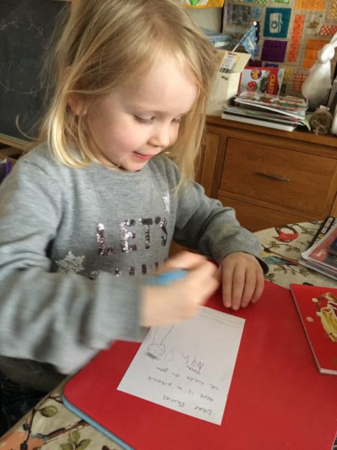 writing a letter to the fairies