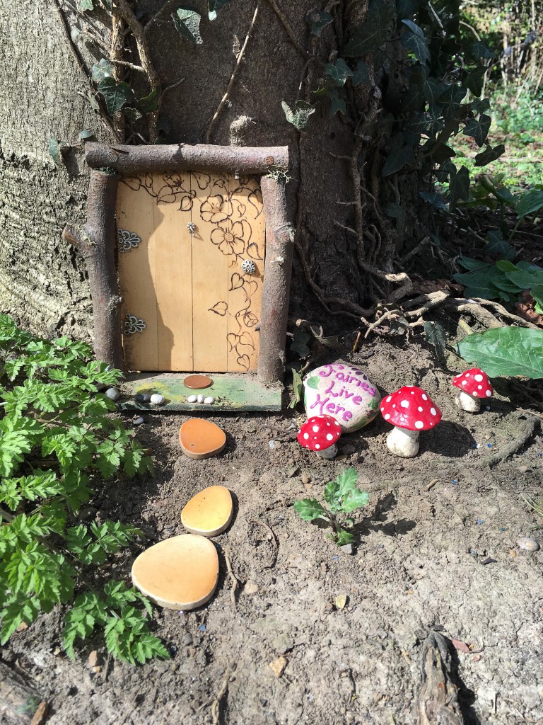 fairy door and toadstools