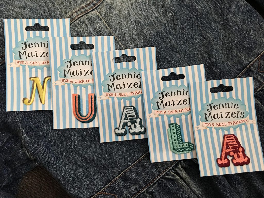 alphabet patches by Jennie Maizels
